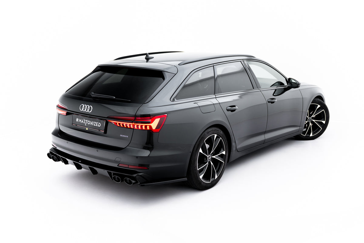 Diffusor Heck Ansatz + Endrohre passend für Audi A6 Limousine / Avant C8 / C8 Facelift – Ansicht 3