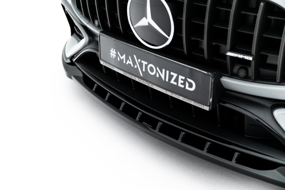 Street+ Spoilerlippe Front Ansatz passend für Mercedes-AMG CLE 53 Aero C236 schwarz Hochglanz – Ansicht 4