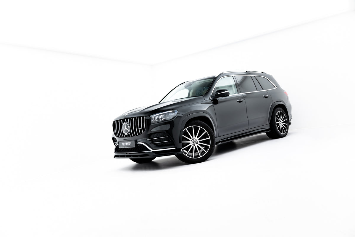 Street+ Spoilerlippe Front Ansatz V.2 passend für Mercedes-Benz GLS AMG-Line X167  schwarz Hochglanz – Ansicht 4