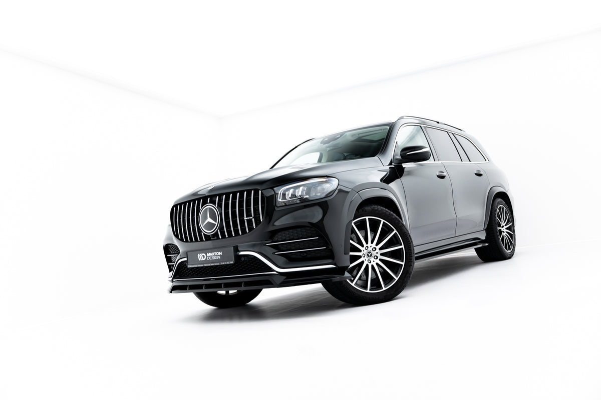 Street+ Spoilerlippe Front Ansatz V.2 passend für Mercedes-Benz GLS AMG-Line X167  schwarz Hochglanz – Ansicht 6