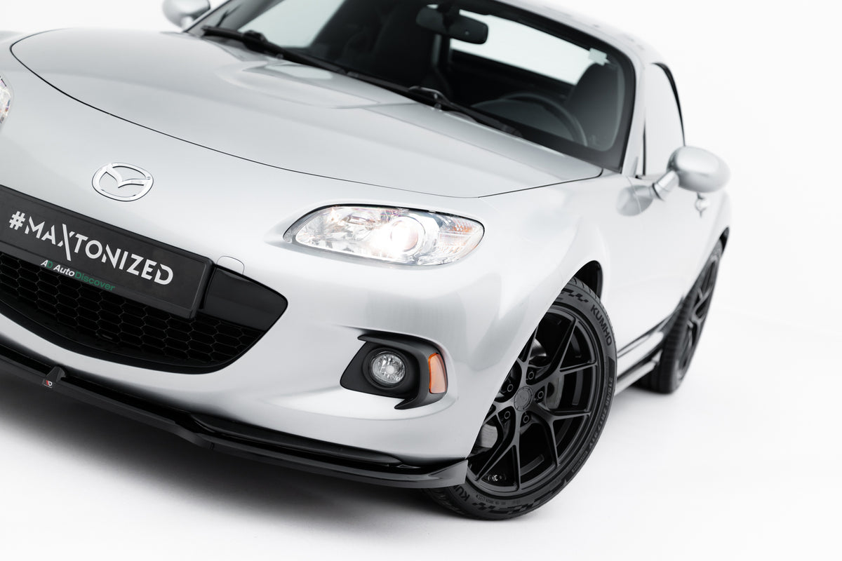 Street+ Spoilerlippe Front Ansatz passend für Mazda MX-5 Mk3 (NC) Facelift schwarz Hochglanz – Ansicht 1