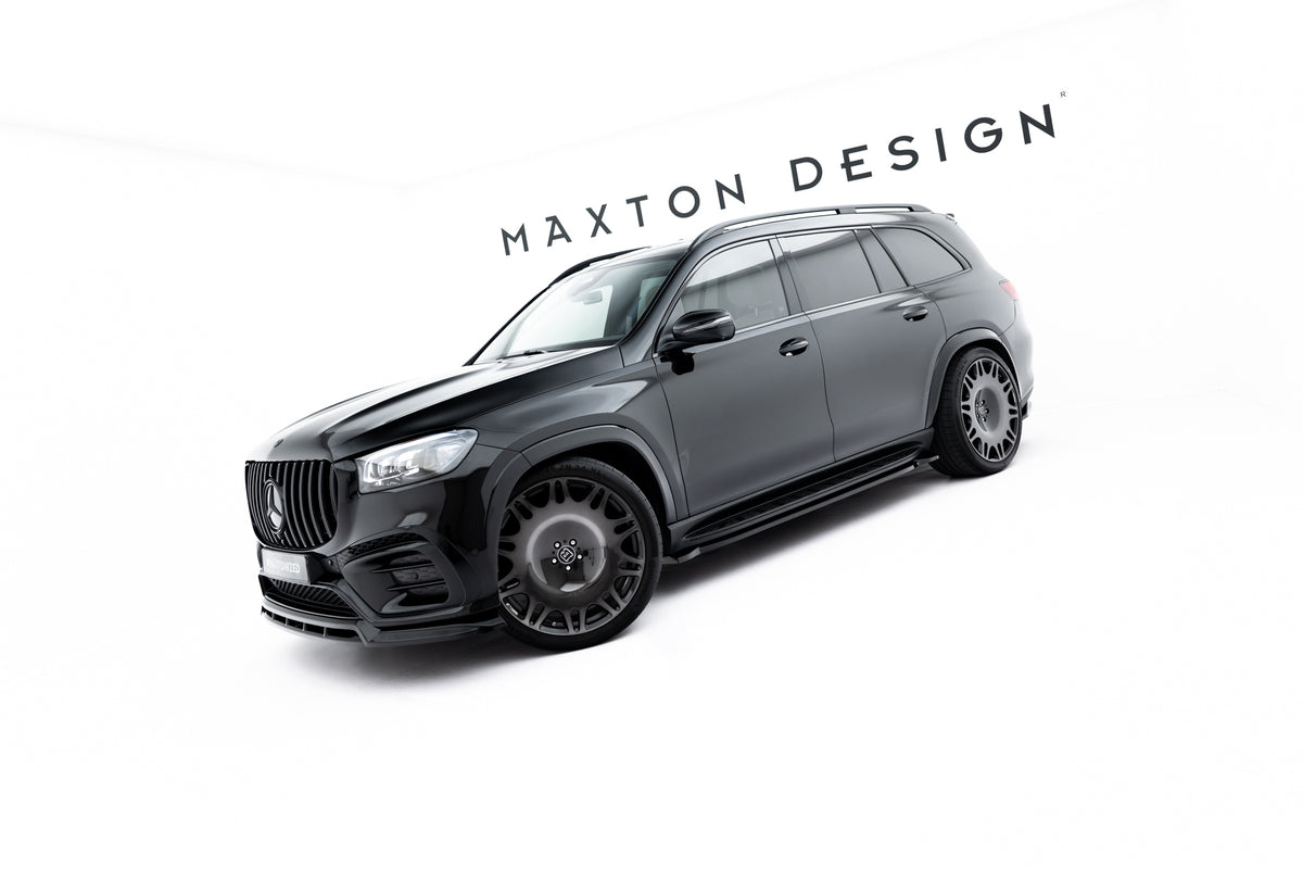 Street+ Seitenschweller Leisten passend für V.3 passend für Mercedes-Benz GLS AMG-Line X167 / X167 Facelift schwarz Hochglanz – Ansicht 3