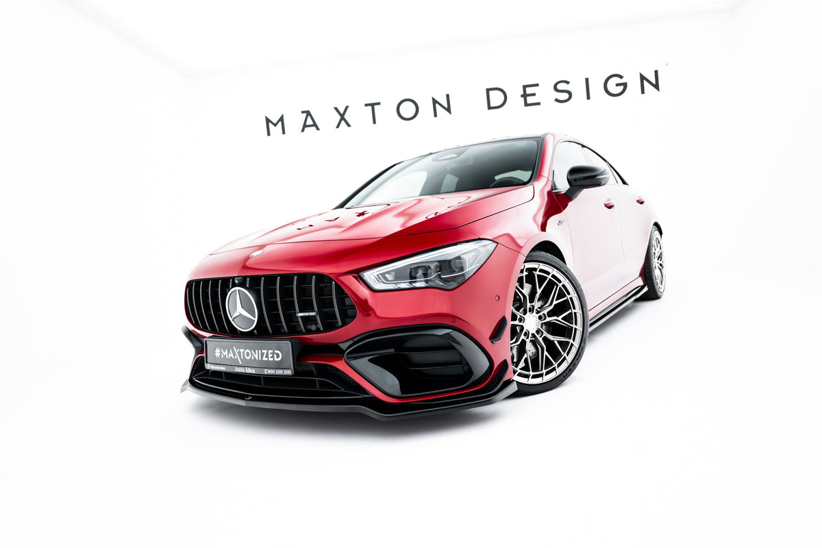Street+ Spoilerlippe Front Ansatz V.4 passend für Mercedes-AMG CLA 45 Aero C118 schwarz Hochglanz – Ansicht 2