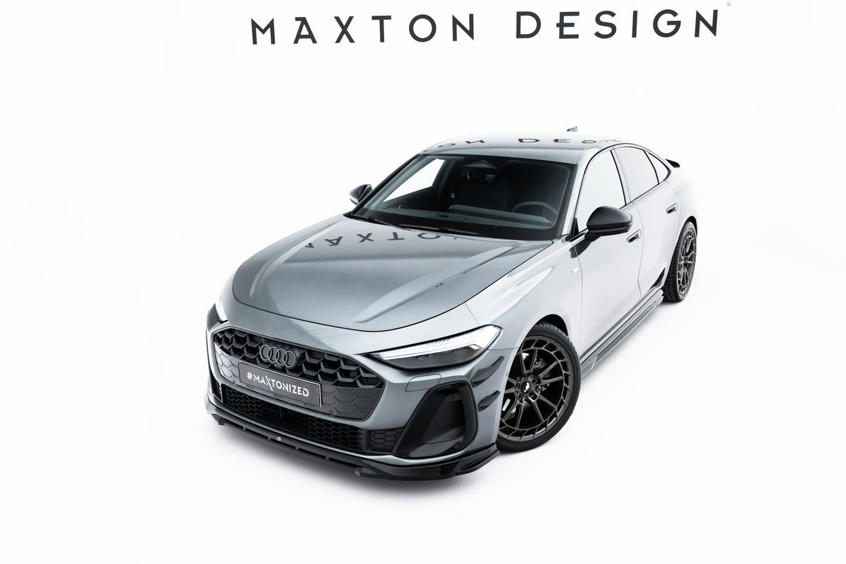 Street+ Spoilerlippe Front Ansatz V.1 passend für Audi A5 S-Line / S5 Limousine / Avant B10 schwarz Hochglanz – Ansicht 1