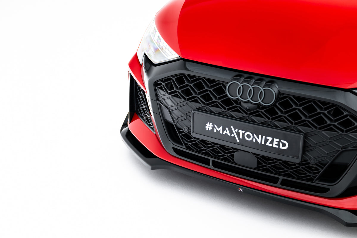 Street+ Spoilerlippe Front Ansatz V.2 passend für Audi RS3 Sportback 8Y Facelift schwarz Hochglanz – Ansicht 4