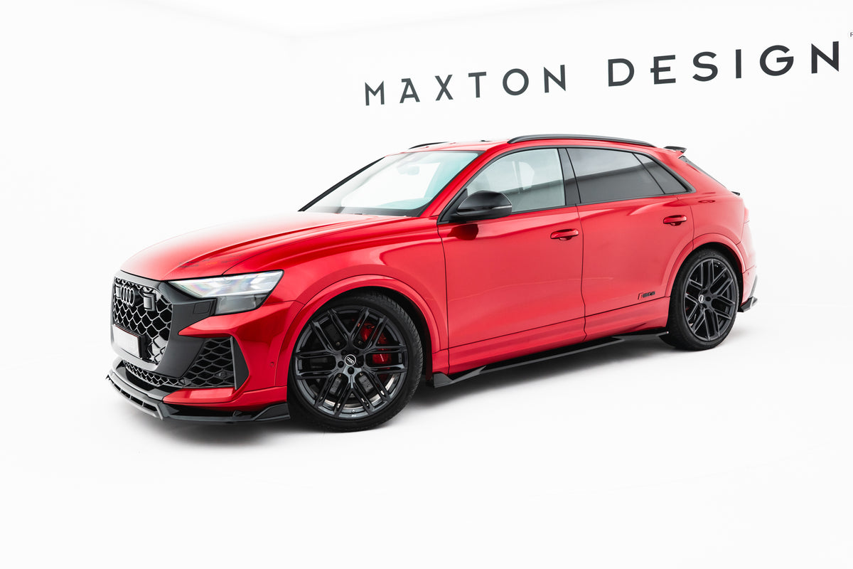 Street+ Seitenschweller Leisten passend für Audi RSQ8 Mk1 Facelift schwarz Hochglanz – Ansicht 1