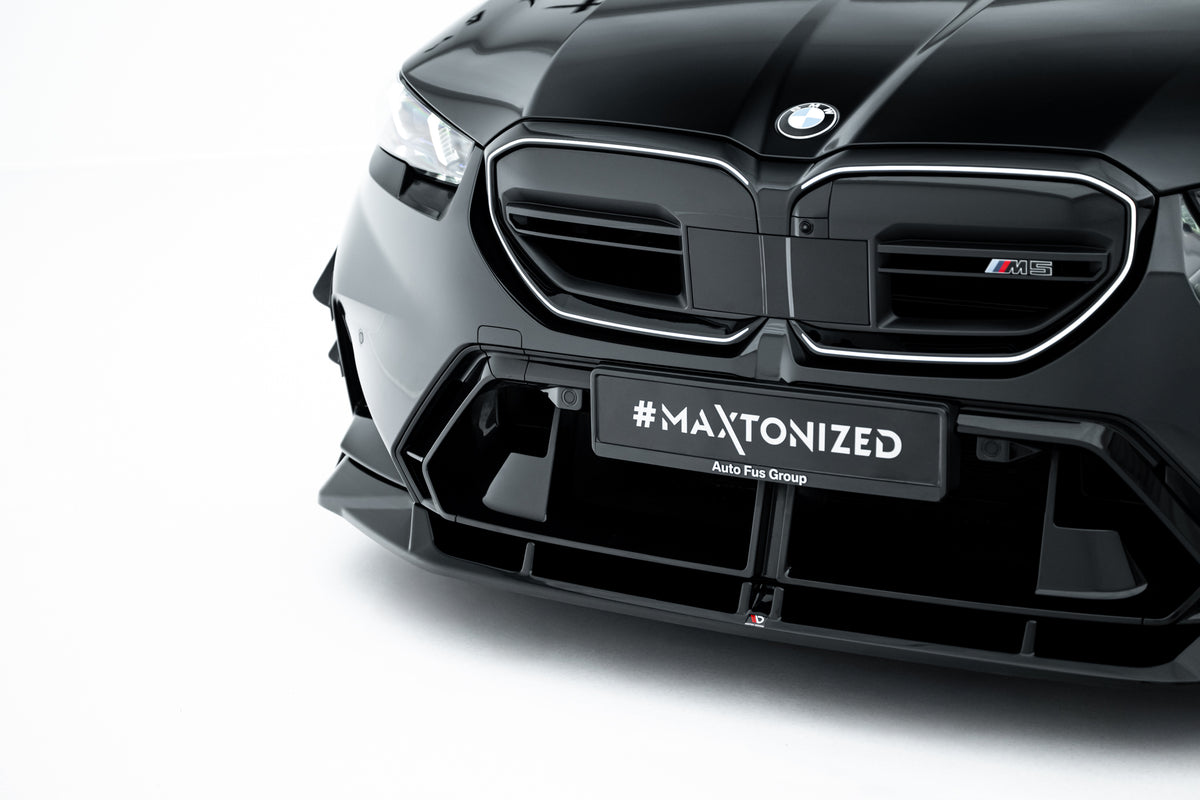 Street+ Spoilerlippe Front Ansatz V.2 passend für BMW M5 Limousine / Touring G90 schwarz Hochglanz – Ansicht 6