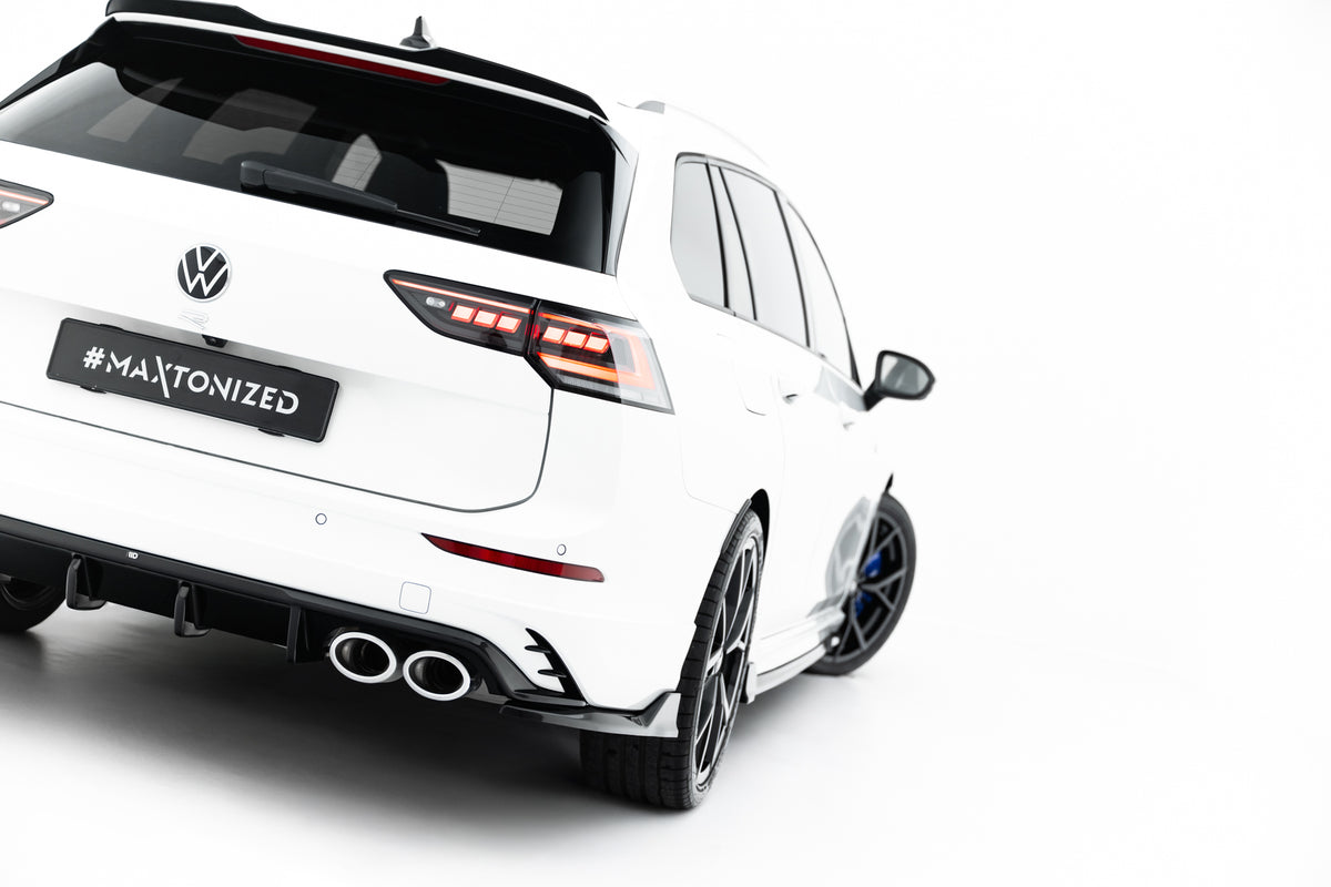 Heck Ansatz Flaps Diffusor V.2 passend für VW Golf R Variant Mk8 / Mk8 Facelift schwarz Hochglanz – Ansicht 2