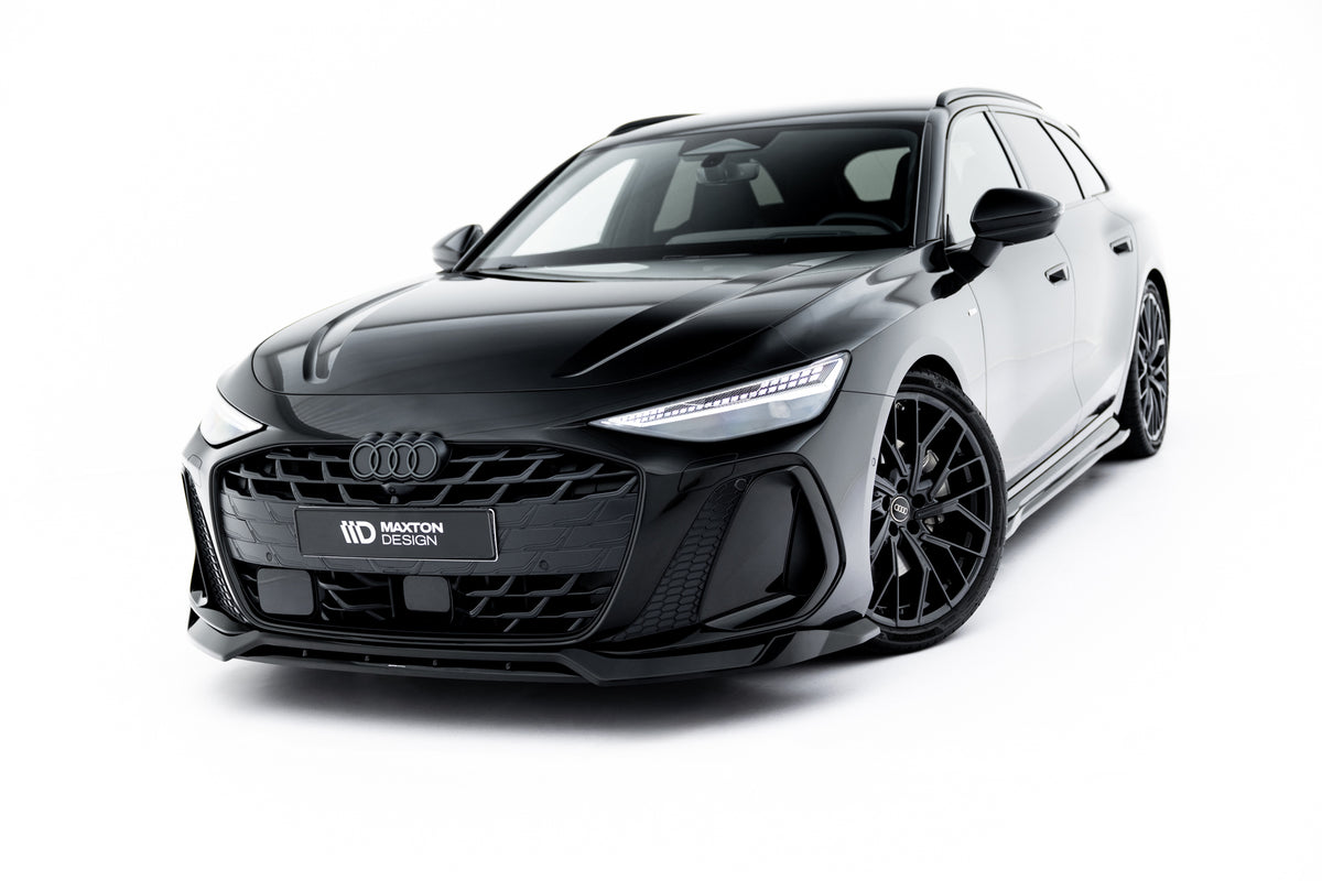 Street+ Spoilerlippe Front Ansatz V.1 passend für Audi A6 S-Line C9 schwarz Hochglanz – Ansicht 6