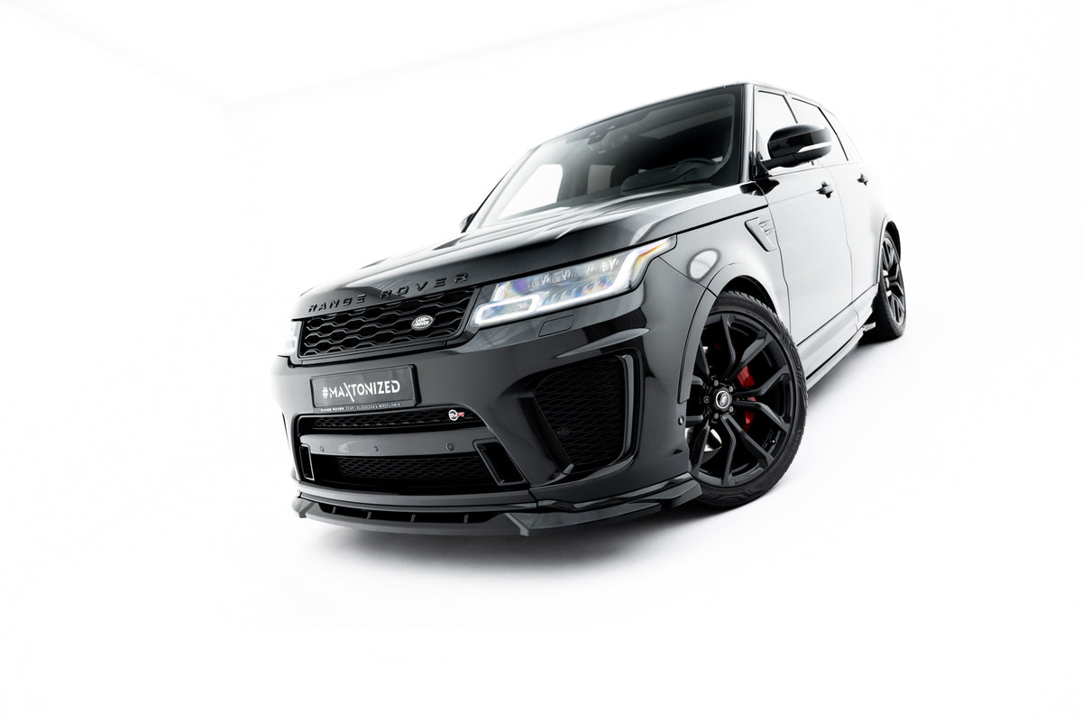 Street+ Spoilerlippe Front Ansatz passend für Land Rover Range Rover SVR Mk2 Facelift schwarz Hochglanz – Ansicht 4