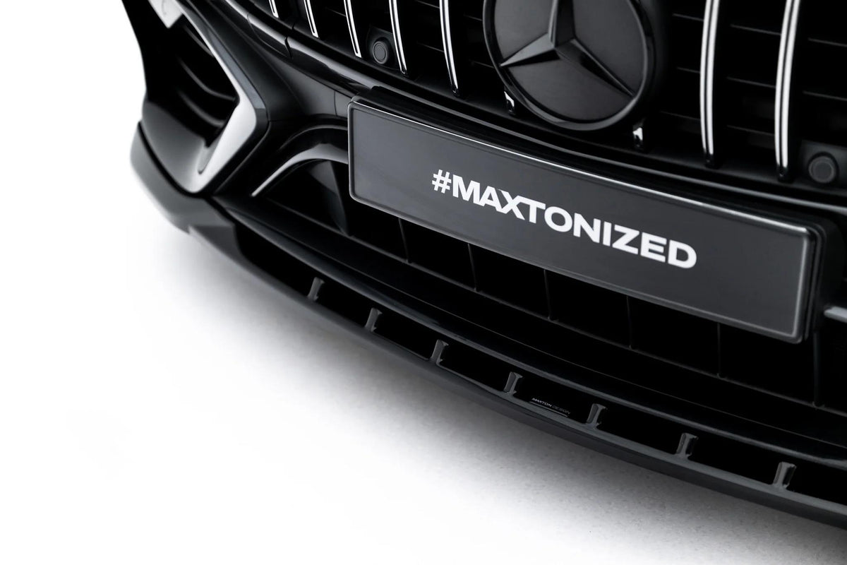 Street+ Spoilerlippe Front Ansatz V.1 passend für Mercedes-AMG C63 Limousine / Kombi W206 / S206 schwarz Hochglanz – Ansicht 5