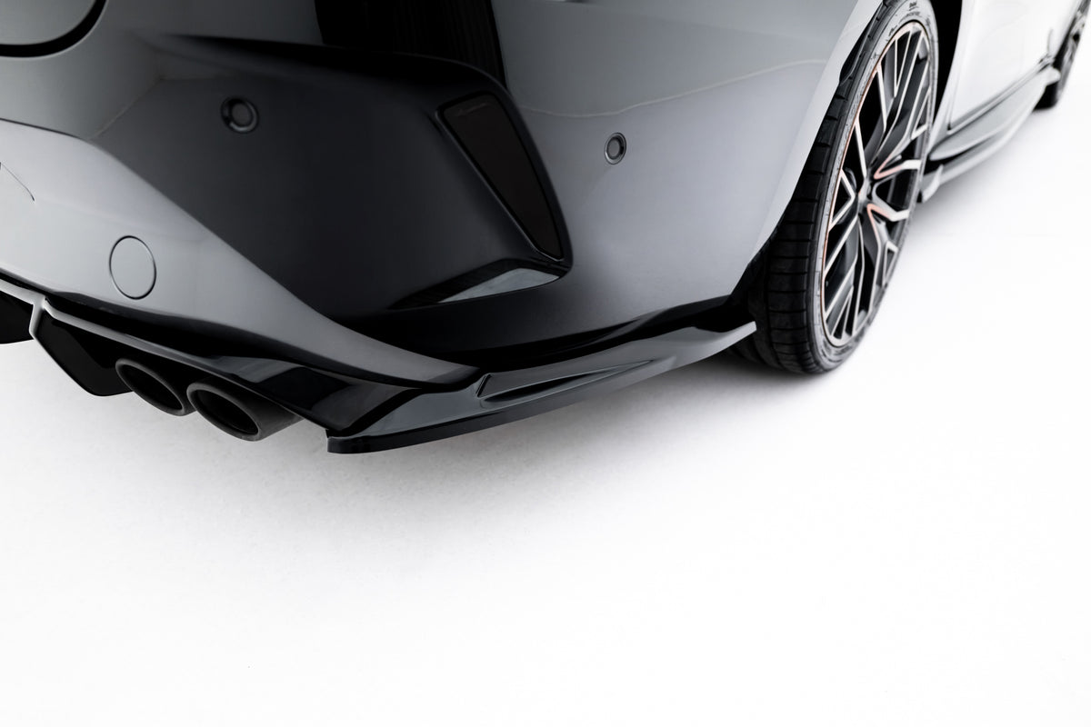 Heck Ansatz Flaps Diffusor V.5 passend für Cupra Leon ST Mk1 Facelift schwarz Hochglanz – Ansicht 2