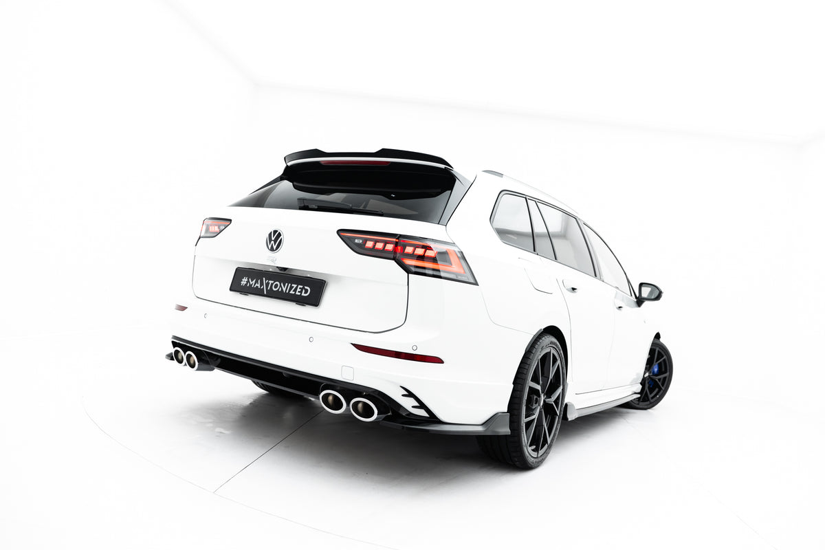 Heck Ansatz Flaps Diffusor V.1 passend für VW Golf R Variant Mk8 / Mk8 Facelift schwarz Hochglanz – Ansicht 1