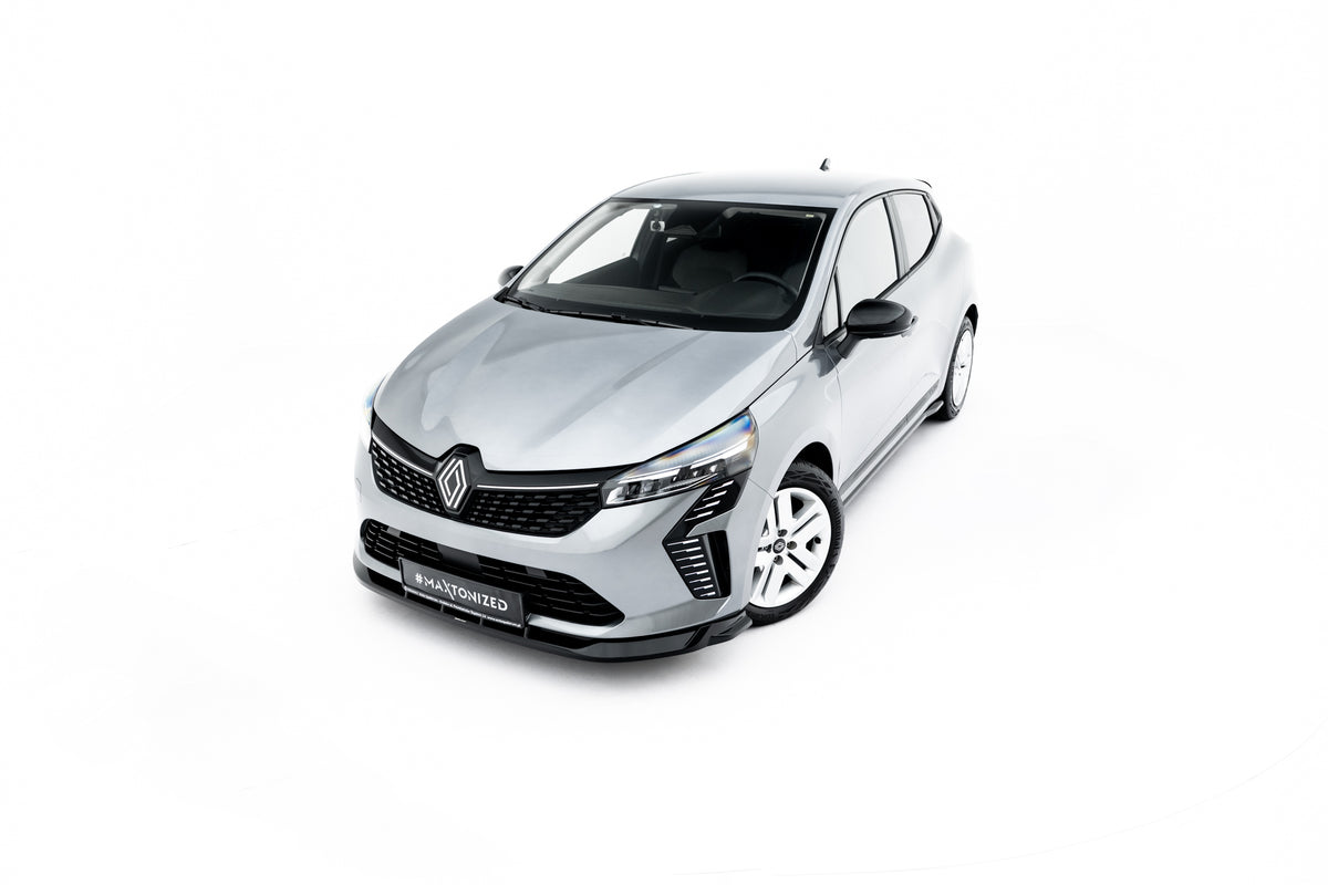 Street+ Spoilerlippe Front Ansatz passend für Renault Clio Mk5 Facelift schwarz Hochglanz – Ansicht 2