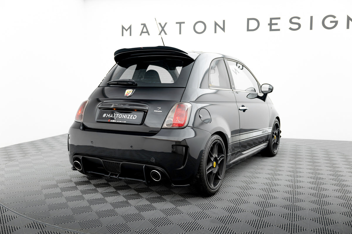Heck Ansatz Flaps Diffusor V.2 passend für Abarth 500 Mk1 schwarz Hochglanz – Ansicht 3
