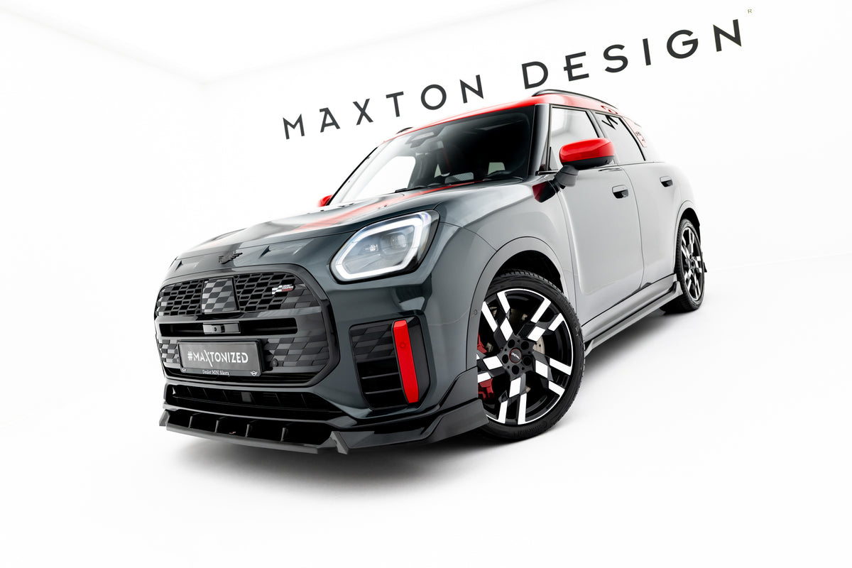 Street+ Spoilerlippe Front Ansatz passend für Mini Countryman JCW U25 schwarz Hochglanz – Ansicht 1