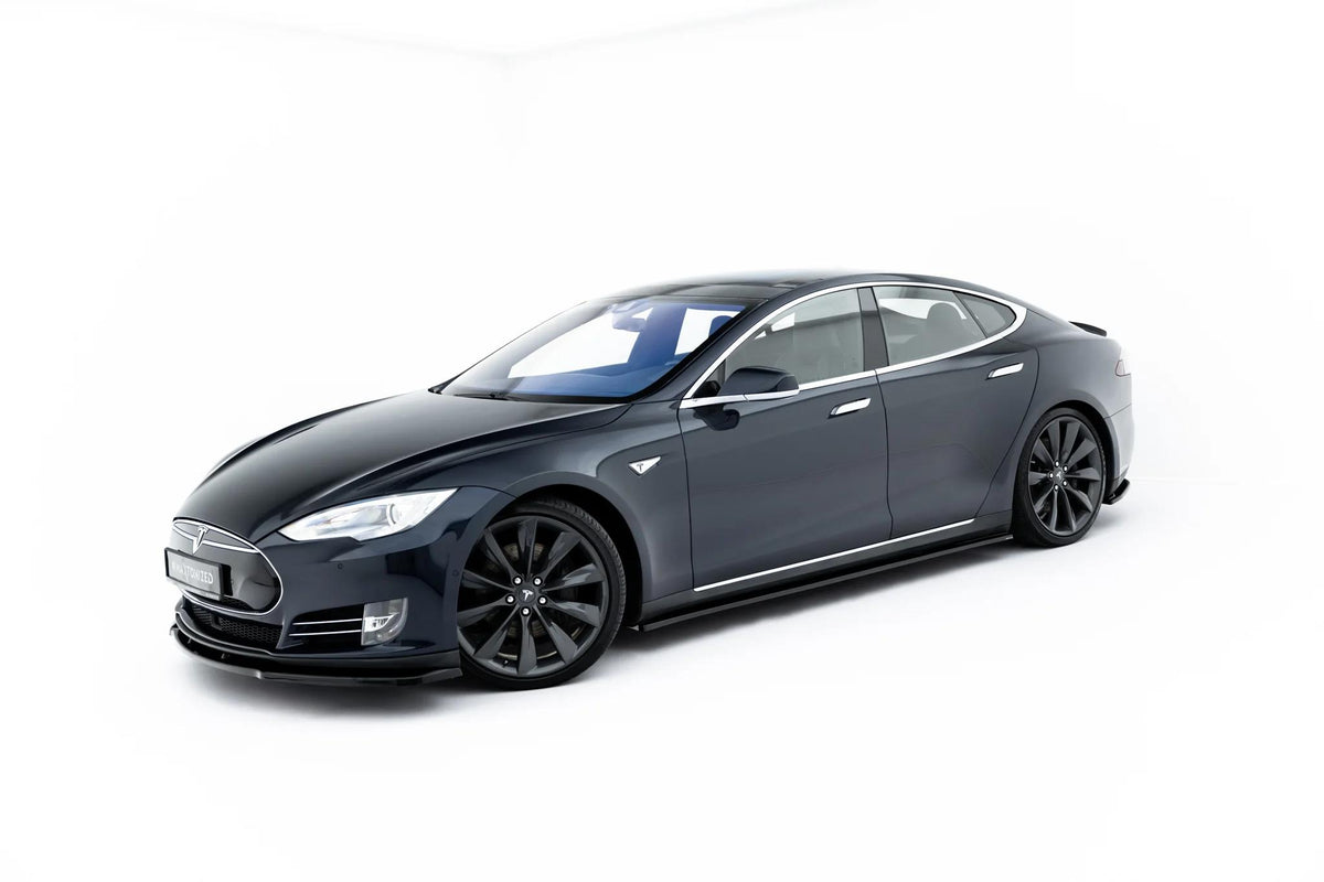 Street+ Seitenschweller Leisten passend für V.1 passend für Tesla Model S Mk1 schwarz Hochglanz – Ansicht 2