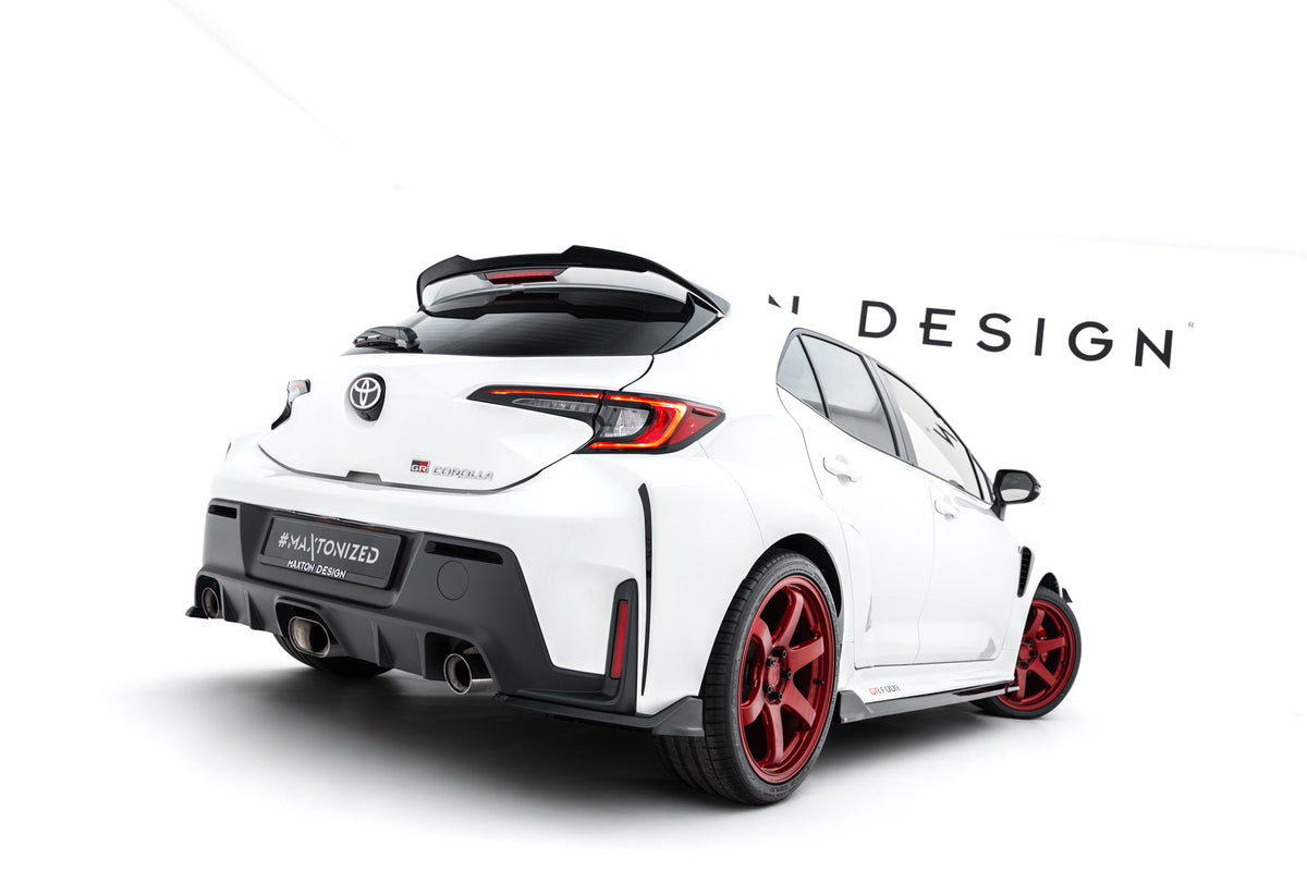 Heck Ansatz Flaps Diffusor V.2 passend für Toyota GR Corolla Mk12 schwarz Hochglanz – Ansicht 1
