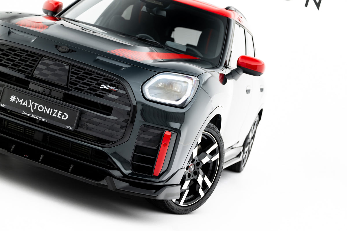 Street+ Spoilerlippe Front Ansatz passend für Mini Countryman JCW U25 schwarz Hochglanz – Ansicht 3