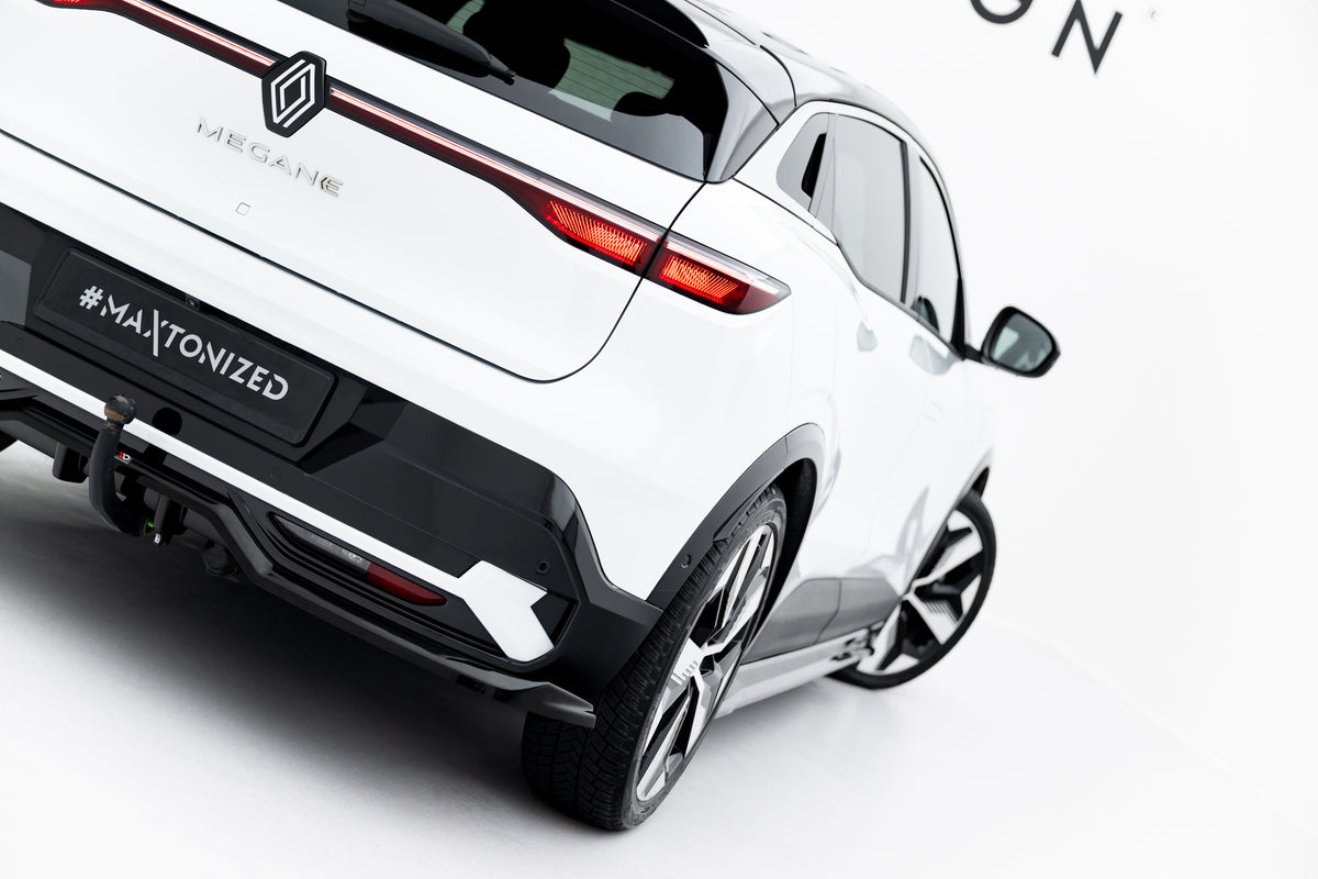 Mittlerer Diffusor Heck Ansatz DTM Look passend für Renault Megane E-Tech Electric Mk1 schwarz Hochglanz – Ansicht 2
