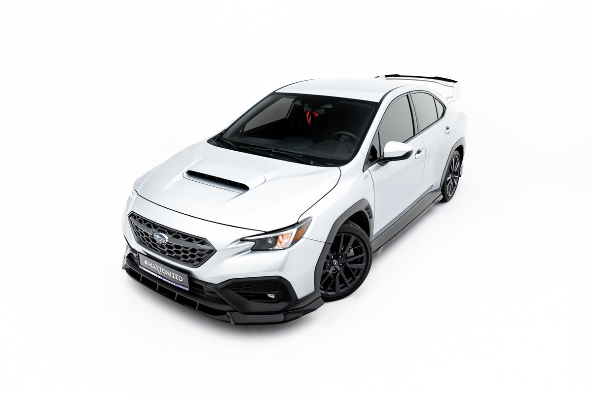 Street+ Spoilerlippe Front Ansatz V.1 passend für Subaru WRX STI Mk2 schwarz Hochglanz – Ansicht 2