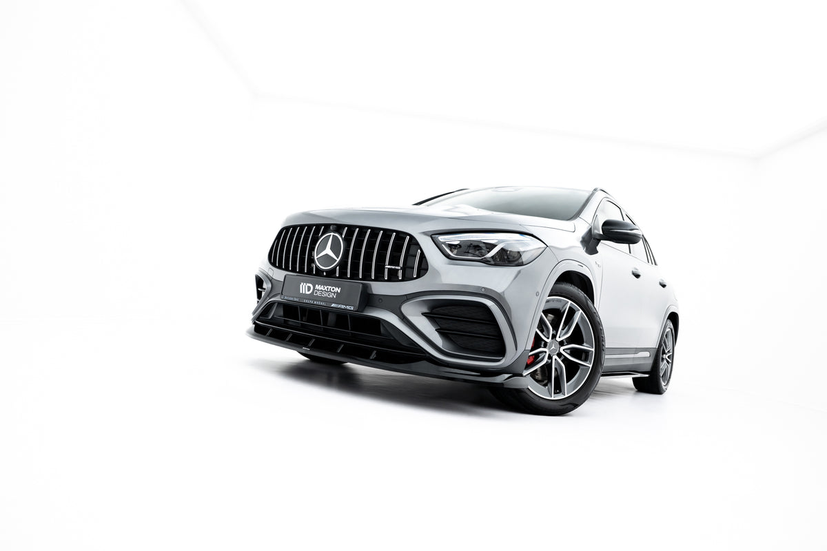Street+ Spoilerlippe Front Ansatz V.2 passend für Mercedes-AMG GLA 35 H247 Facelift schwarz Hochglanz – Ansicht 7