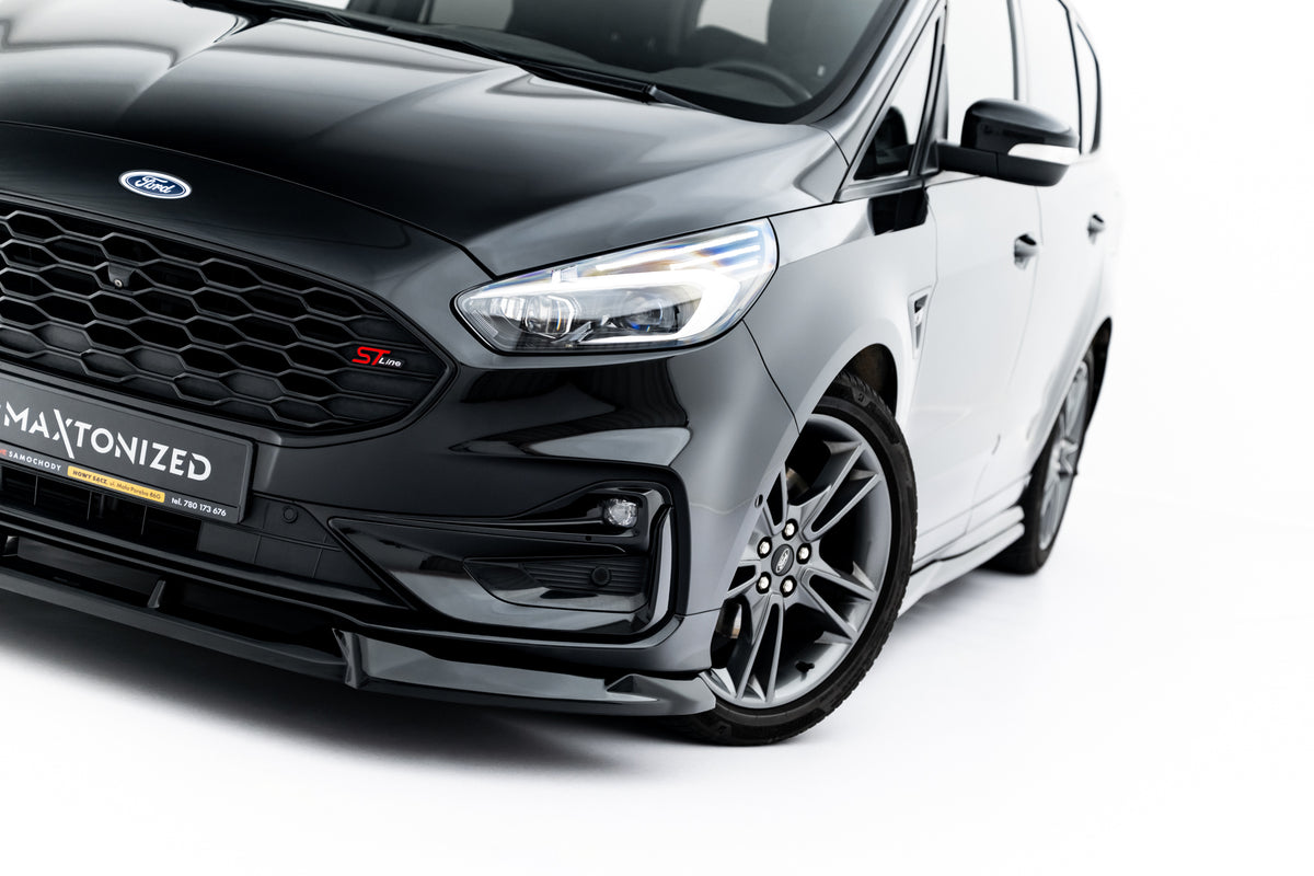 Street+ Spoilerlippe Front Ansatz passend für Ford S-Max ST-Line Mk2 Facelift schwarz Hochglanz – Ansicht 5