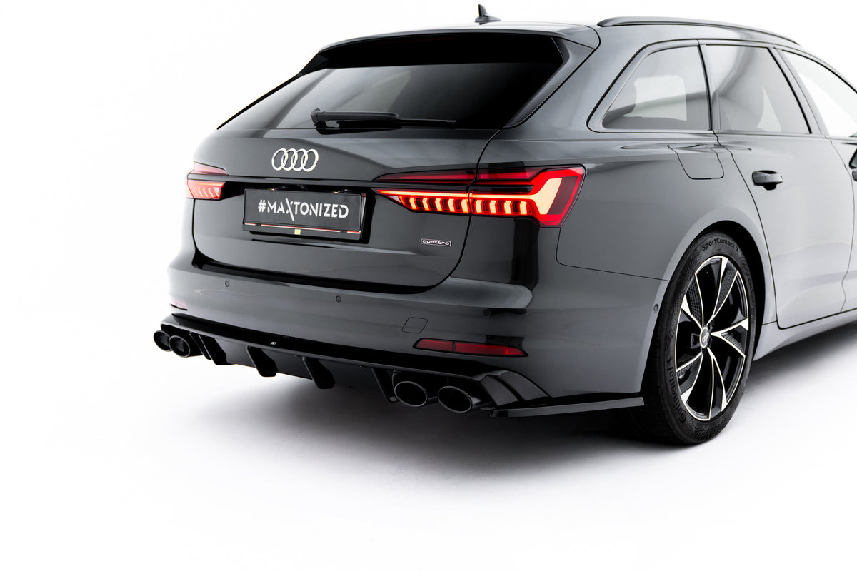 Diffusor Heck Ansatz + Endrohre passend für Audi A6 Limousine / Avant C8 / C8 Facelift – Ansicht 1
