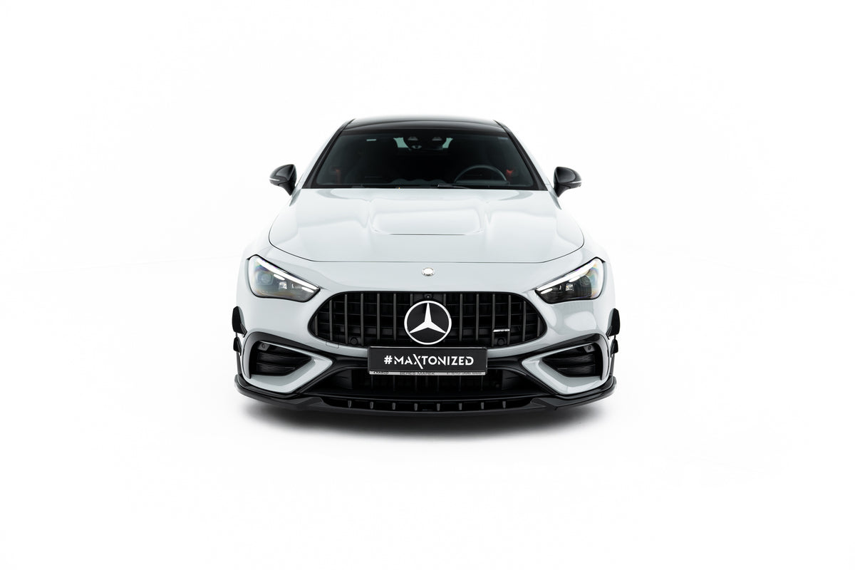 Street+ Spoilerlippe Front Ansatz passend für Mercedes-AMG CLE 53 Aero C236 schwarz Hochglanz – Ansicht 1