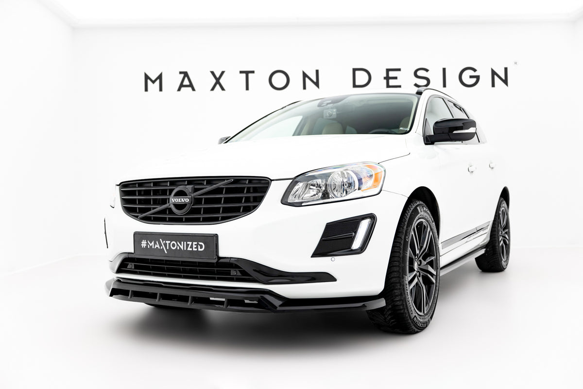 Street+ Spoilerlippe Front Ansatz passend für Volvo XC60 Mk1 Facelift schwarz Hochglanz – Ansicht 1