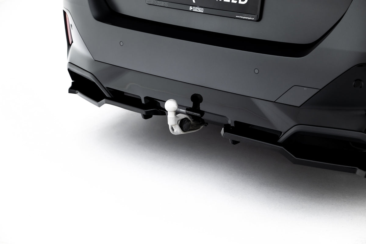 Heck Ansatz Flaps Diffusor V.1 passend für BMW 5er / i5 M-Paket Limousine / Touring G60 / G61 schwarz Hochglanz – Ansicht 6
