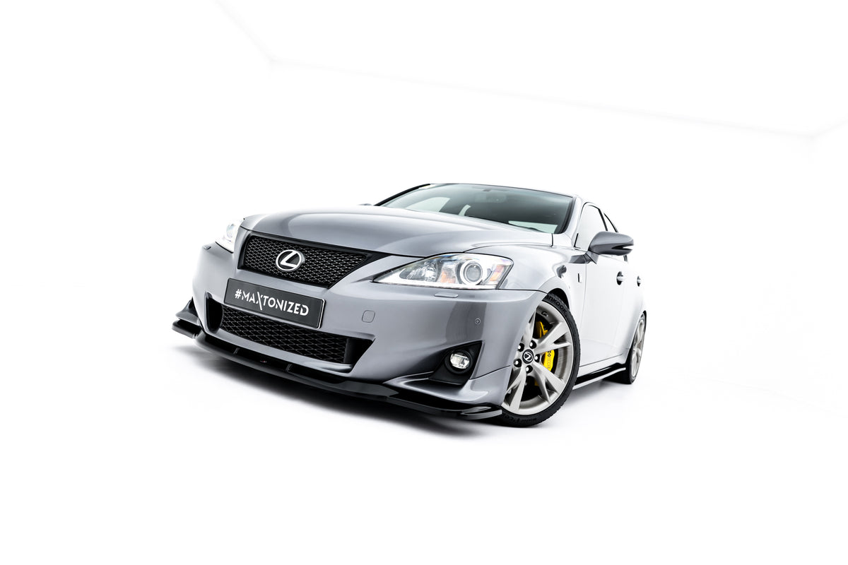 Street+ Spoilerlippe Front Ansatz passend für Lexus IS F-Sport Mk2 (XE20) Facelift schwarz Hochglanz – Ansicht 2