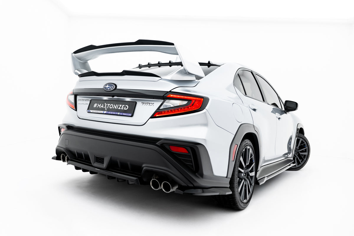 Höher Heckspoiler Lippe Subaru WRX STI Mk2 schwarz Hochglanz – Ansicht 1