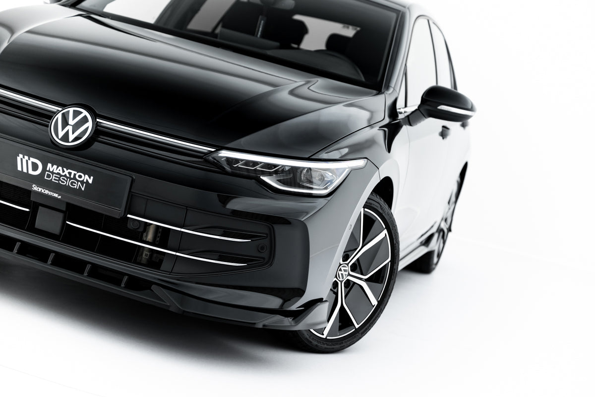 Street+ Spoilerlippe Front Ansatz passend für VW Golf Variant Mk8 Facelift schwarz Hochglanz – Ansicht 7