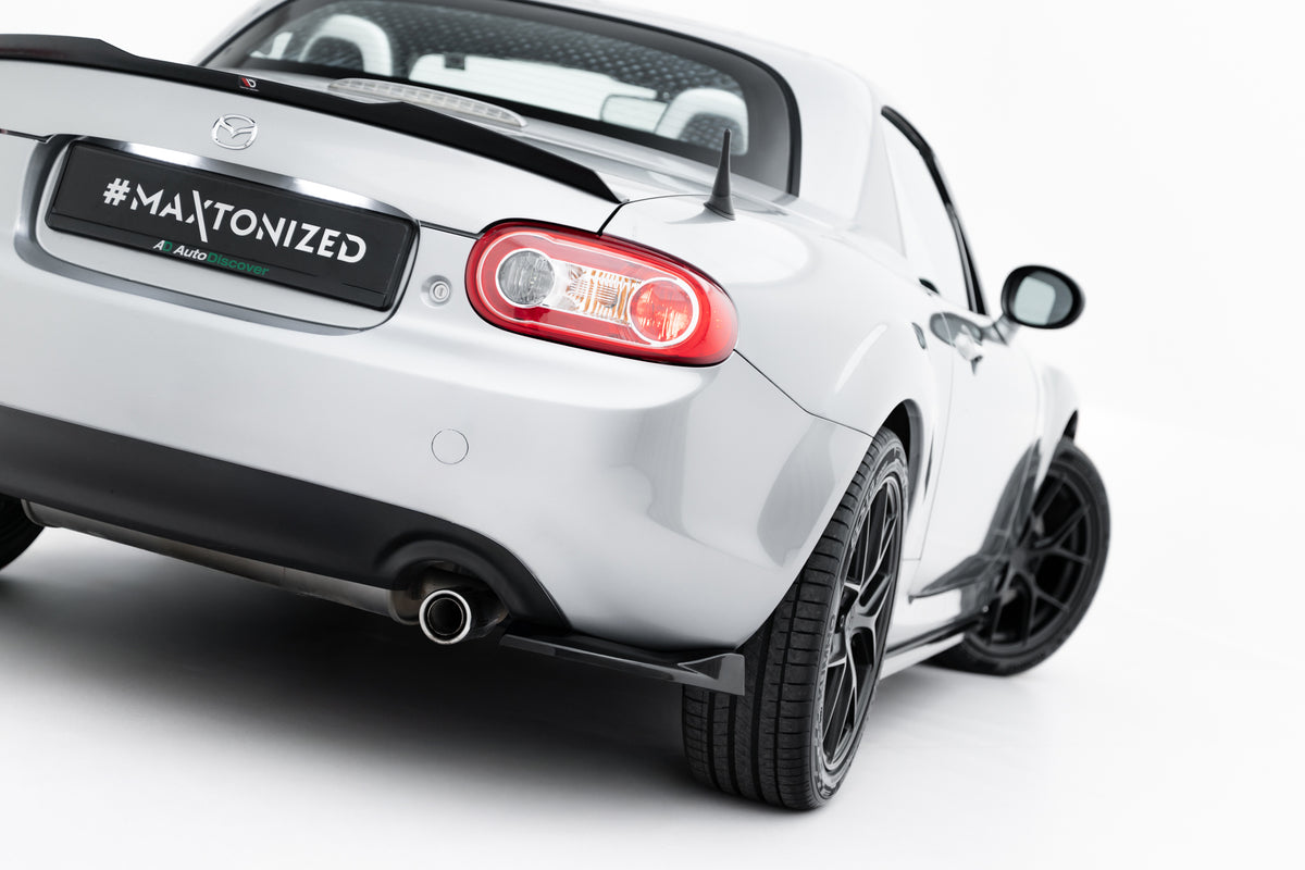 Heck Ansatz Flaps Diffusor passend für Mazda MX-5 Mk3 (NC) Facelift schwarz Hochglanz – Ansicht 1