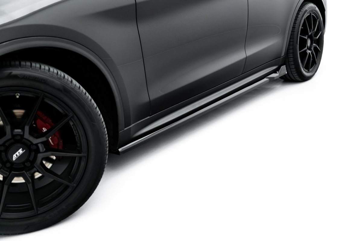 Street+ Seitenschweller Leisten V.2 passend für Alfa Romeo Stelvio Mk1 schwarz Hochglanz – Ansicht 2
