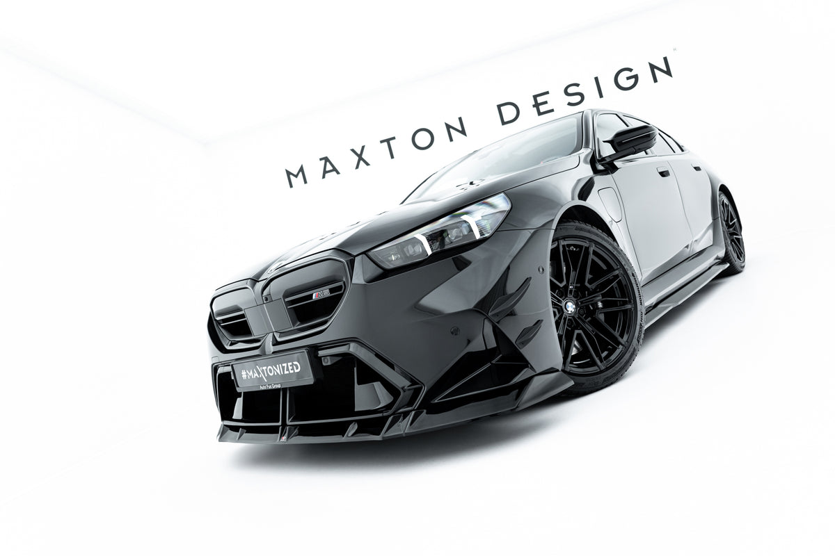 Street+ Spoilerlippe Front Ansatz V.1 passend für BMW M5 Limousine / Touring G90 schwarz Hochglanz – Ansicht 3