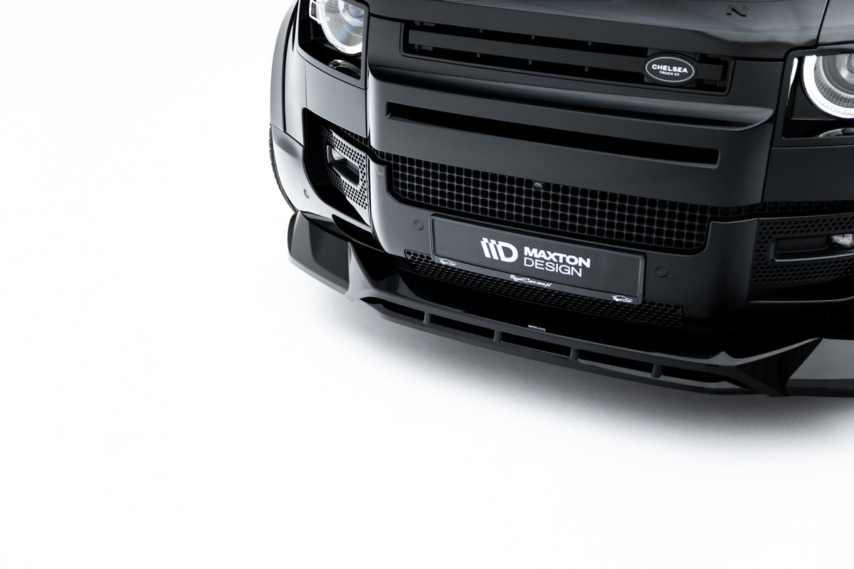 Street+ Spoilerlippe Front Ansatz passend für Land Rover Defender Mk4 schwarz Hochglanz – Ansicht 1
