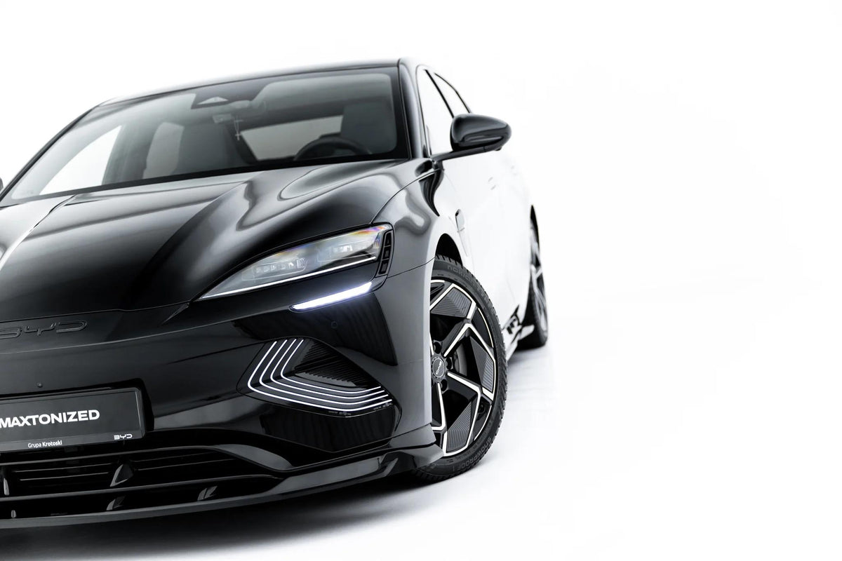 Street+ Spoilerlippe Front Ansatz passend für BYD Seal Mk1 schwarz Hochglanz – Ansicht 4