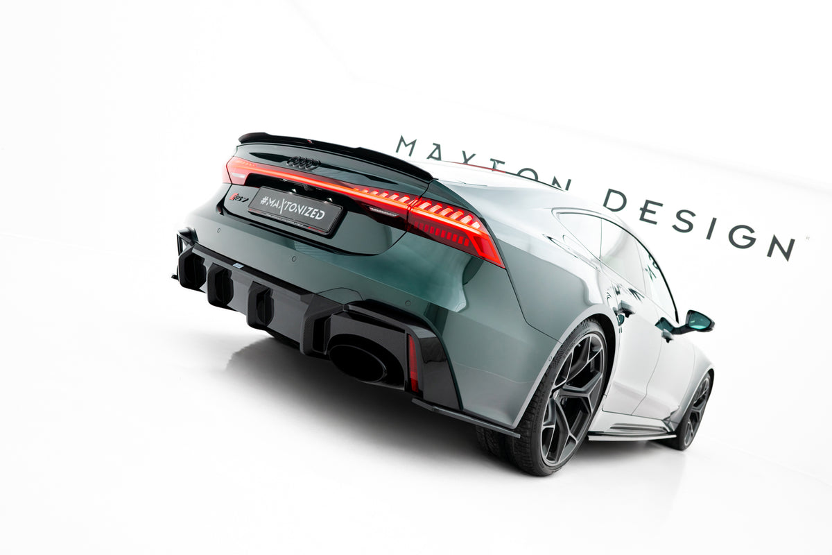 Prepreg Carbon Fiber Diffusor Heck Ansatz passend für Audi RS7 C8   (version mit towbar) – Ansicht 3