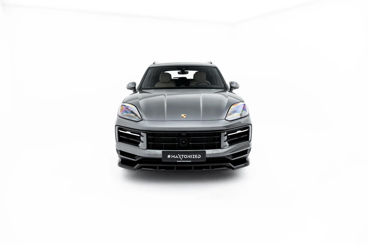 Street+ Spoilerlippe Front Ansatz passend für Porsche Cayenne SUV / Coupe Mk3 Facelift schwarz Hochglanz – Ansicht 2