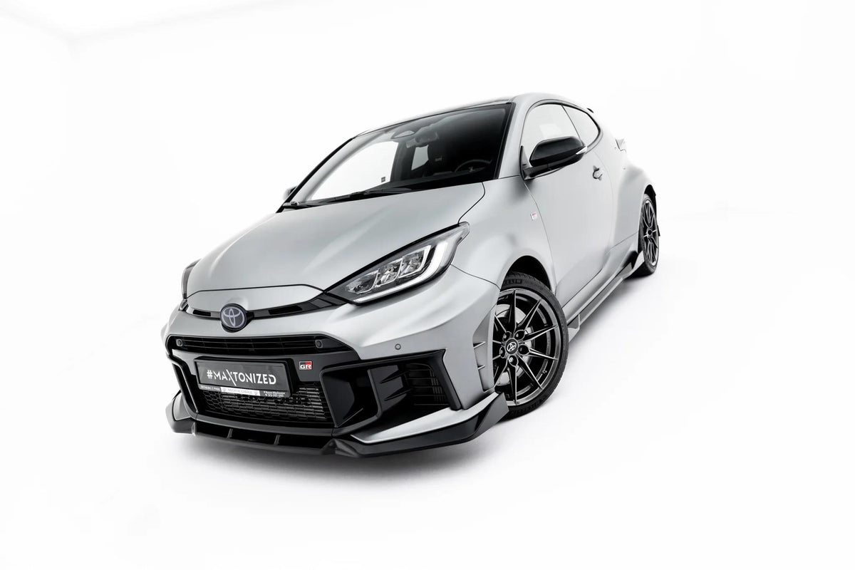 Street+ Spoilerlippe Front Ansatz V.2 passend für Toyota GR Yaris Mk4 Facelift schwarz Hochglanz – Ansicht 2