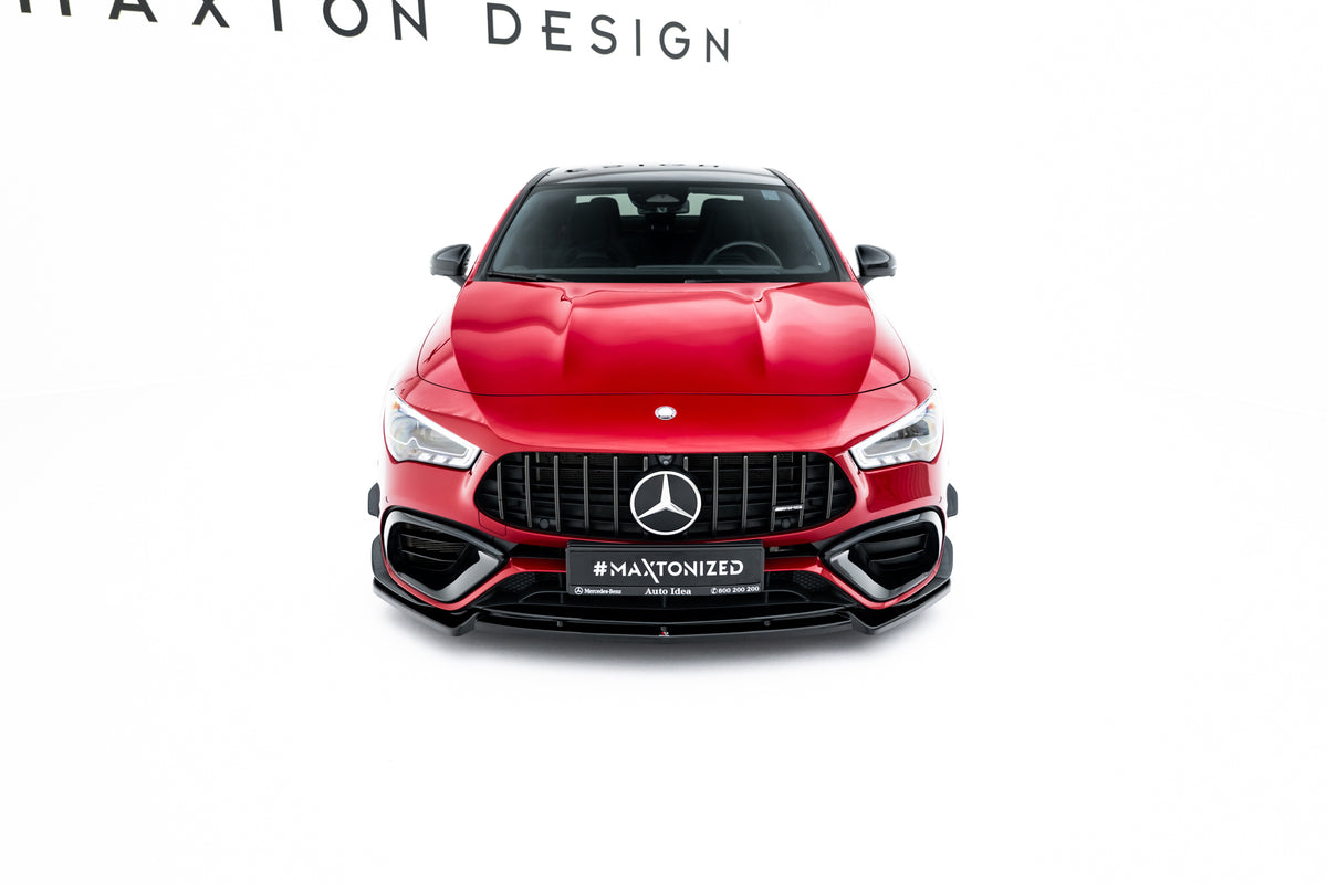 Street+ Spoilerlippe Front Ansatz V.5 passend für Mercedes-AMG CLA 45 Aero C118 schwarz Hochglanz – Ansicht 3