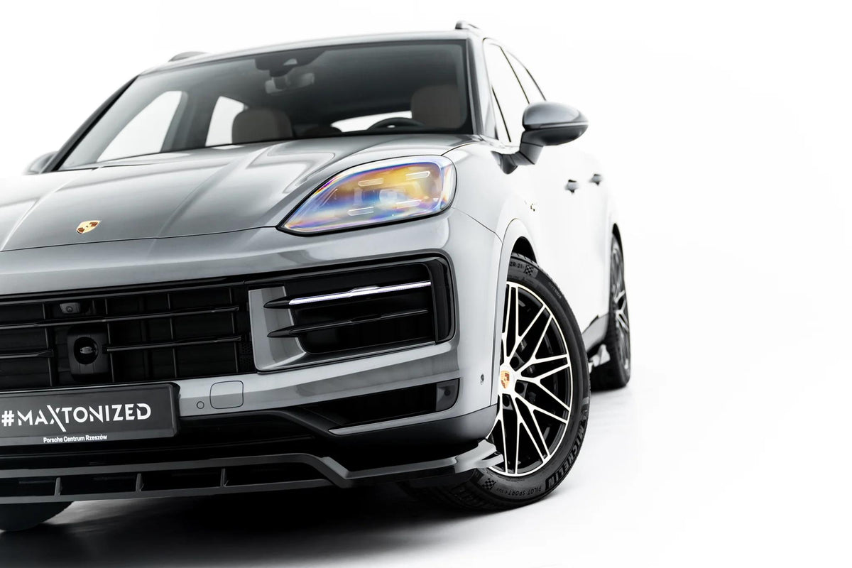 Street+ Spoilerlippe Front Ansatz passend für Porsche Cayenne SUV / Coupe Mk3 Facelift schwarz Hochglanz – Ansicht 4