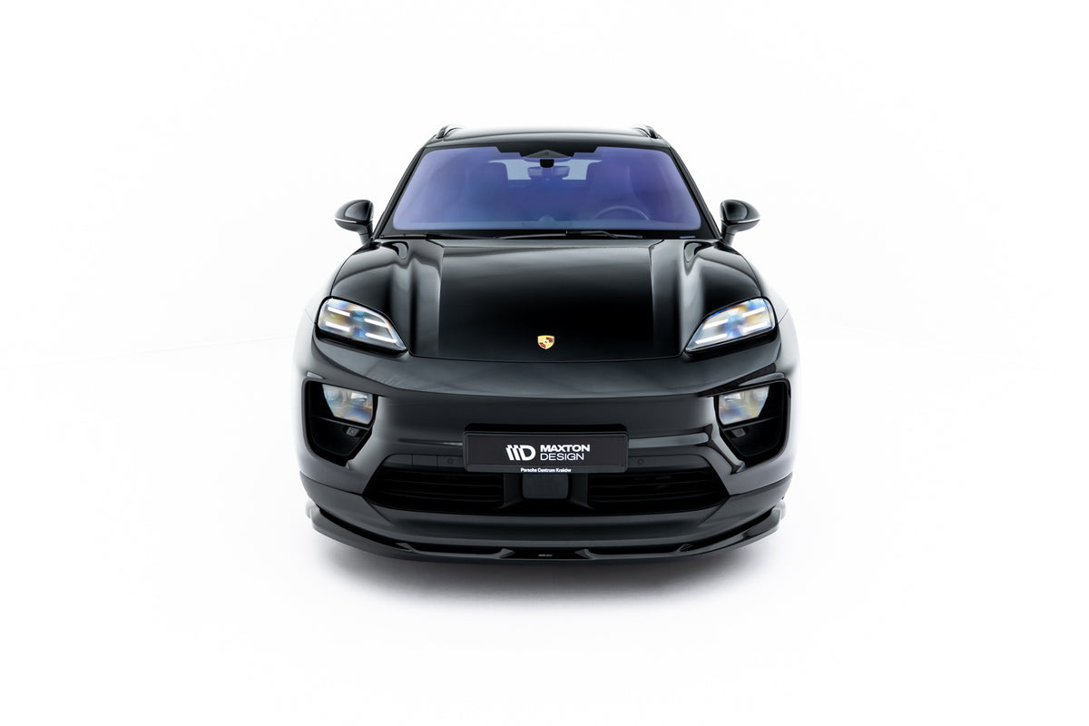 Street+ Spoilerlippe Front Ansatz passend für Porsche Macan EV Mk1 schwarz Hochglanz – Ansicht 6
