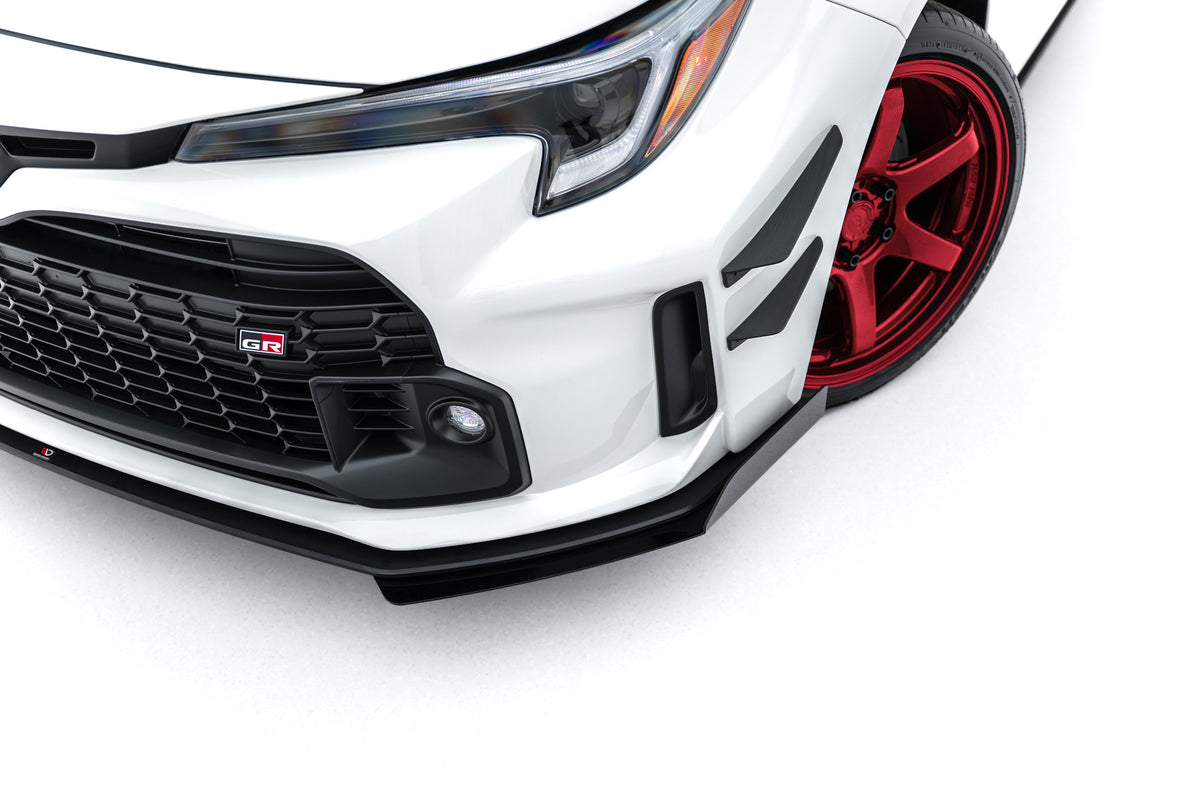 Front Stoßstange Flaps passend für Flaps Toyota GR Corolla Mk12 schwarz Hochglanz – Ansicht 2