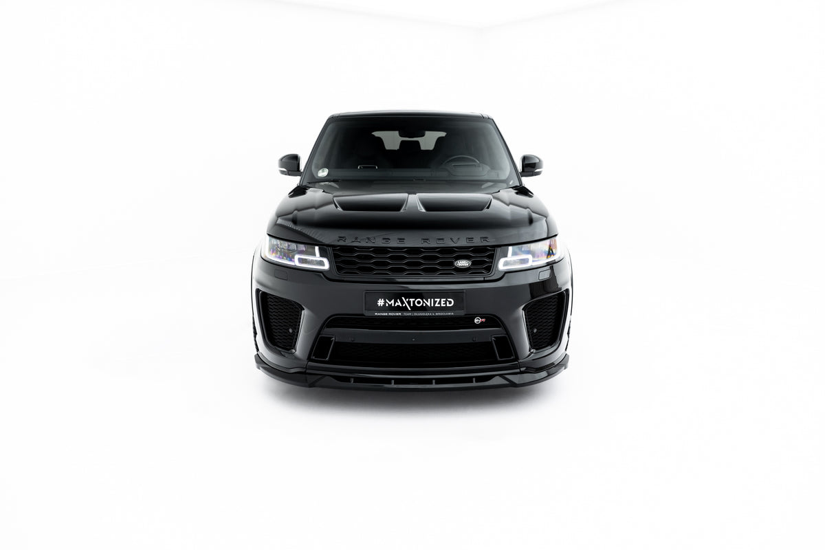 Street+ Spoilerlippe Front Ansatz passend für Land Rover Range Rover SVR Mk2 Facelift schwarz Hochglanz – Ansicht 3