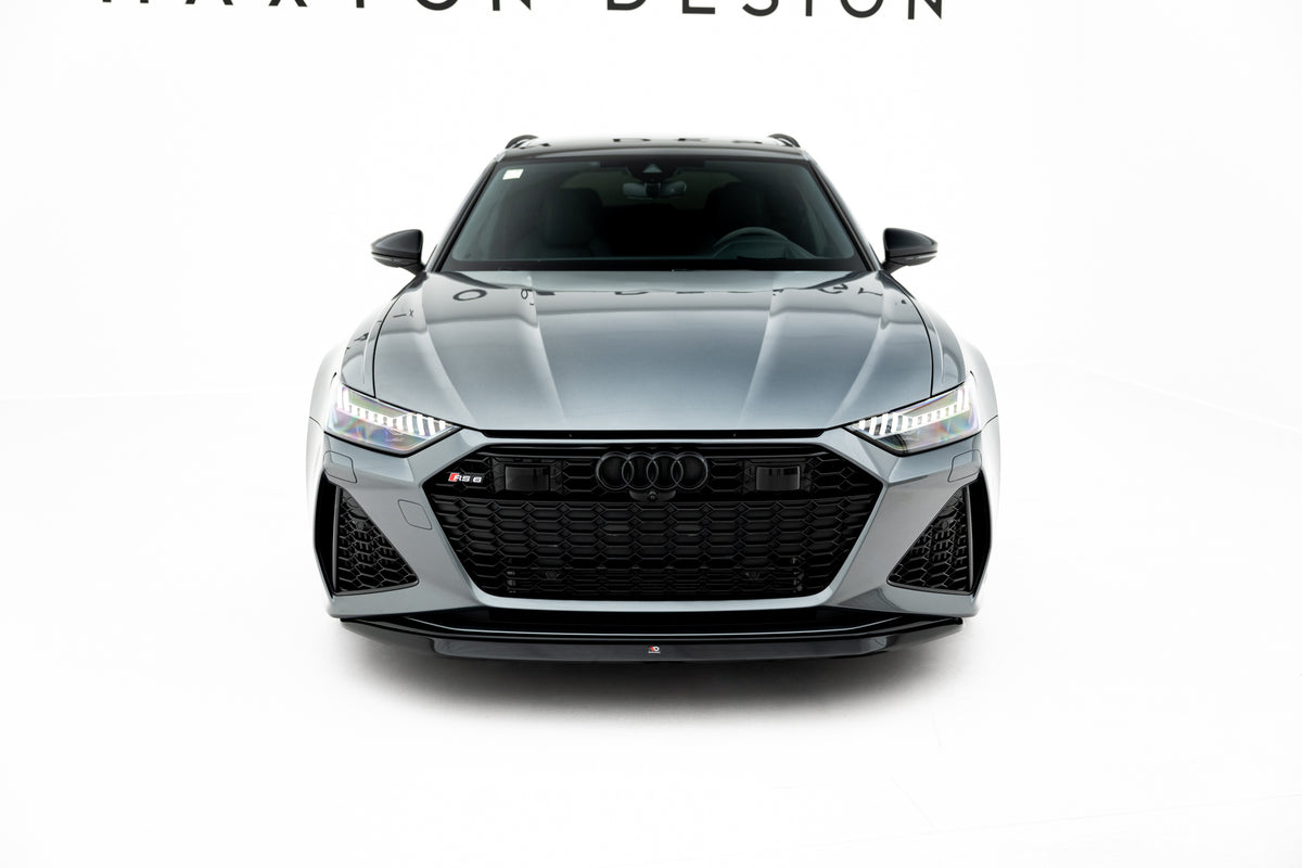 Street+ Spoilerlippe Front Ansatz V.3 passend für Audi RS6 C8 / C8 Facelift schwarz Hochglanz – Ansicht 1