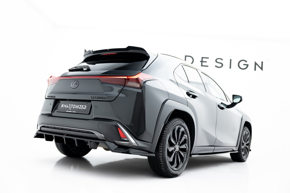 Street+ Mittlerer Diffusor RACE passend für Lexus UX F-Sport Mk1 schwarz Hochglanz – Ansicht 1