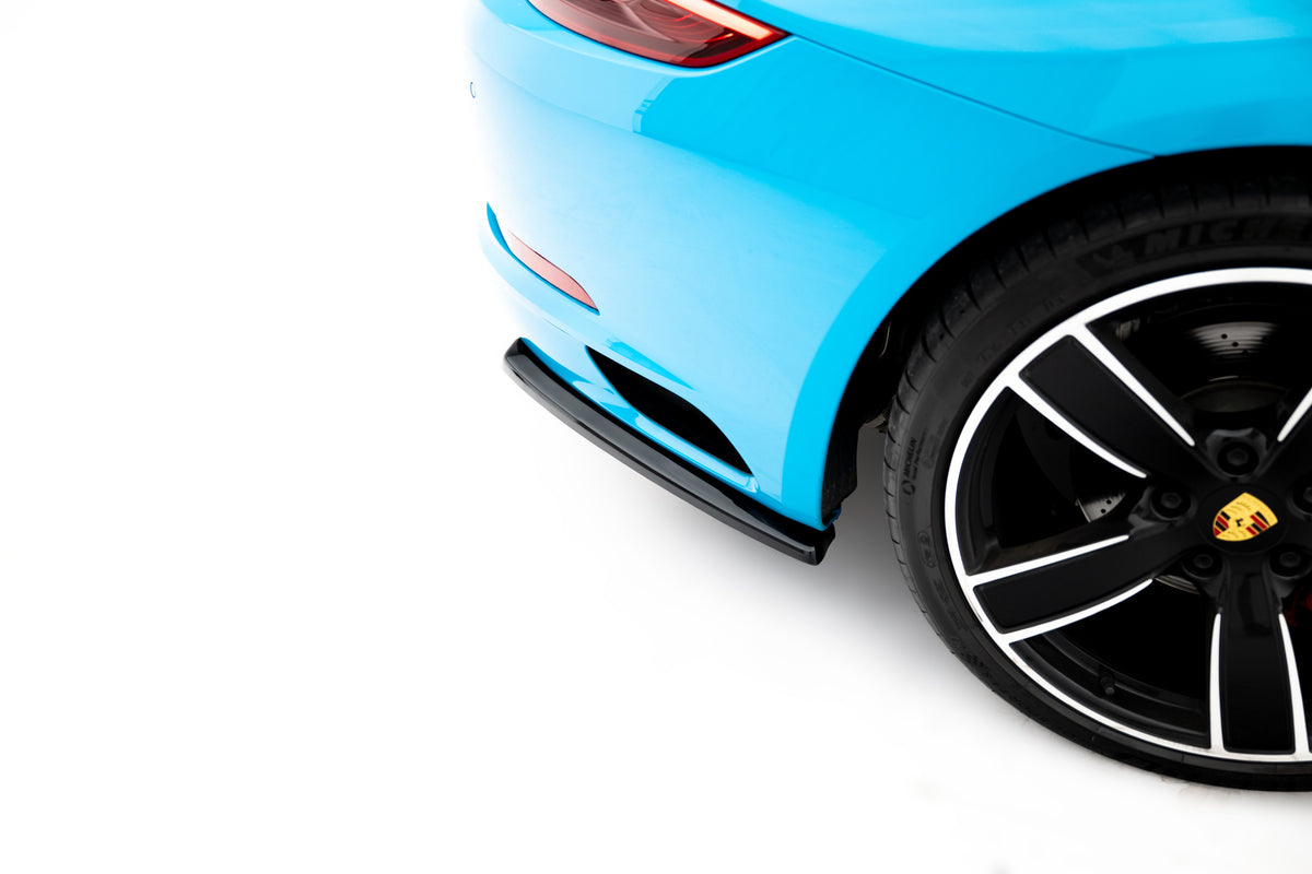 Heck Ansatz Flaps Diffusor passend für Porsche 911 Carrera 991 Facelift schwarz Hochglanz – Ansicht 4